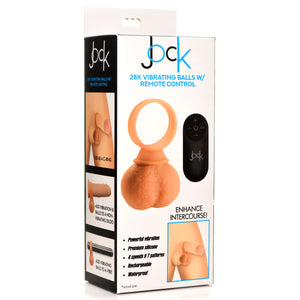 JOCK 28X Vibrating Realistic Balls with Remote - Large