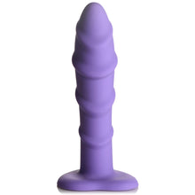 Load image into Gallery viewer, Swirl Silicone Purple Dildo-2