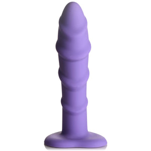 Swirl Silicone Purple Dildo-2