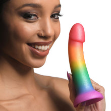 Load image into Gallery viewer, Phallic Rainbow Silicone Dildo-1