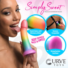 Load image into Gallery viewer, Phallic Rainbow Silicone Dildo-2