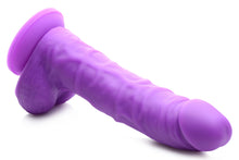 Load image into Gallery viewer, 7 Inch Silicone Dildo with Balls - Grape