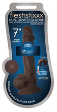 Load image into Gallery viewer, Silexpan Dark Hypoallergenic Silicone Dildo with Balls - 7 Inch