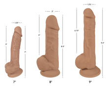 Load image into Gallery viewer, Silexpan Medium Hypoallergenic Silicone Dildo with Balls - 8 Inch