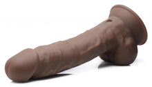 Load image into Gallery viewer, 8 Inch Silexpan Hypoallergenic Silicone Vibrating Dildo - Dark