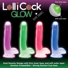 Load image into Gallery viewer, 7 Inch Glow-in-the-Dark Silicone Dildo with Balls - Blue