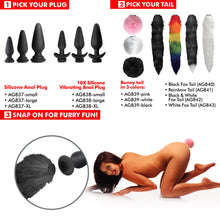 Load image into Gallery viewer, Interchangeable 10X Vibrating Silicone Anal Plug with Remote - XL