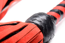 Load image into Gallery viewer, Isabella Sinclaire Black and Red Suede Flogger