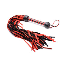 Load image into Gallery viewer, Isabella Sinclaire Black and Red Suede Flogger