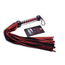 Load image into Gallery viewer, Isabella Sinclaire Black and Red Suede Flogger