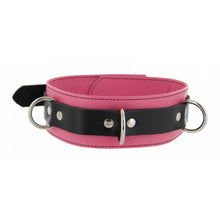 Load image into Gallery viewer, Strict Leather Deluxe Locking Collar - Pink and Black