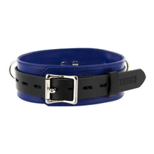 Load image into Gallery viewer, Strict Leather Deluxe Locking Collar - Blue and Black