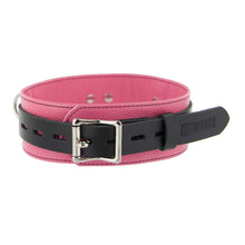 Load image into Gallery viewer, Strict Leather Deluxe Locking Collar - Pink and Black