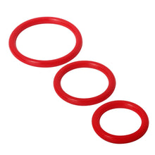 Load image into Gallery viewer, Trinity Silicone Cock Rings Red