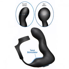 Load image into Gallery viewer, 10X Inflatable and Vibrating Prostate Plug with Cock and Ball Ring