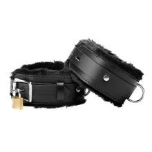 Load image into Gallery viewer, Fur Lined Leather Bondage Essentials Kit