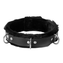 Load image into Gallery viewer, Strict Leather Narrow Fur Lined Locking Collar