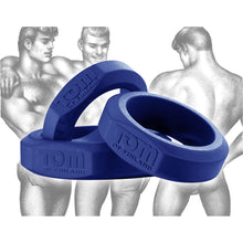 Load image into Gallery viewer, Tom of Finland 3 Piece Silicone Cock Ring Set - Blue