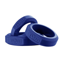 Load image into Gallery viewer, Tom of Finland 3 Piece Silicone Cock Ring Set - Blue